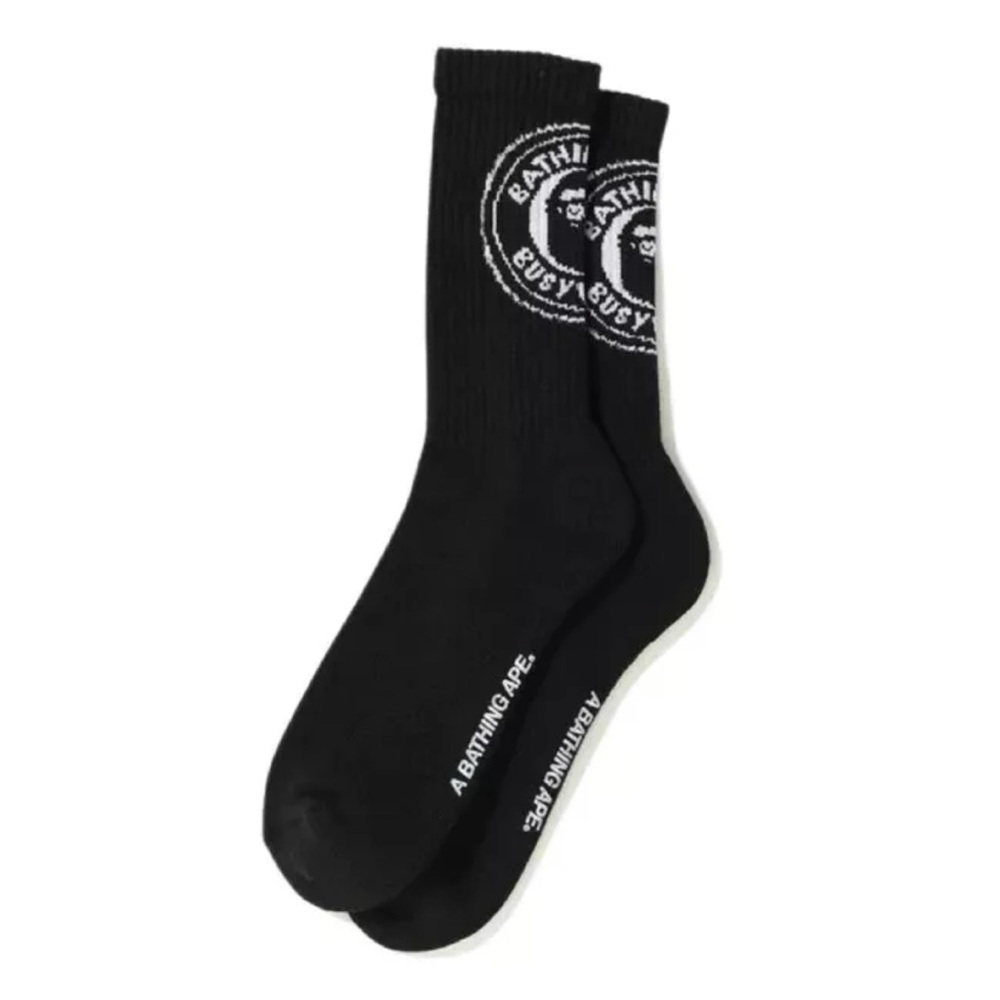 BAPE Busy Works High Socks Black/White 🧦